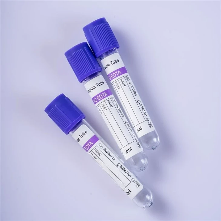 CE ISO Aprobare EDTA K2 K3 Tub de testare a sângelui vacutainer