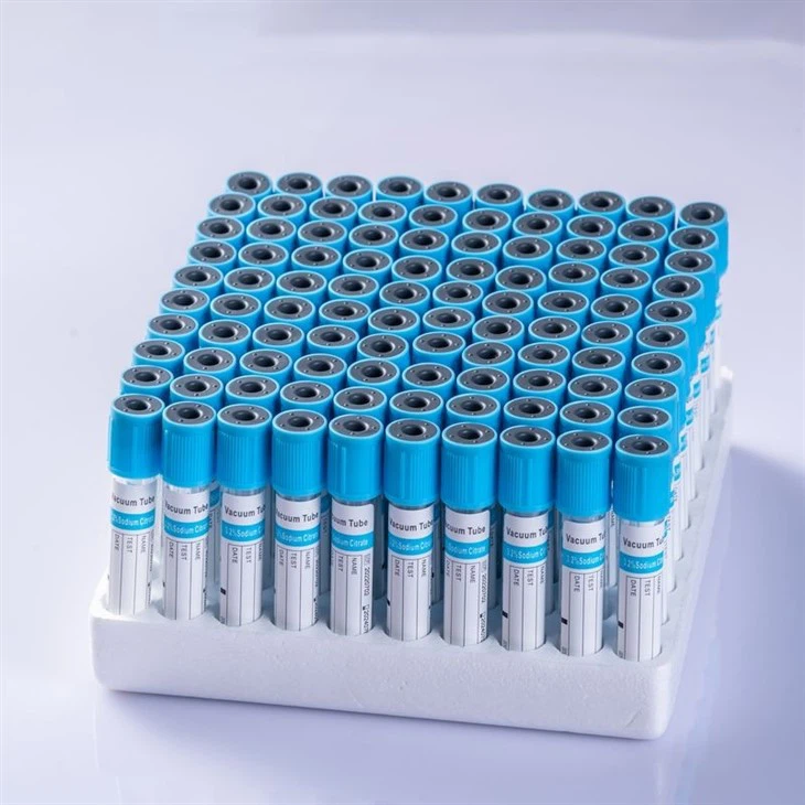 Serviciu OEM 2ml 3ml 4ml 6ml 7ml 10ml Capac albastru 3,2% Citrat de sodiu Tub PT